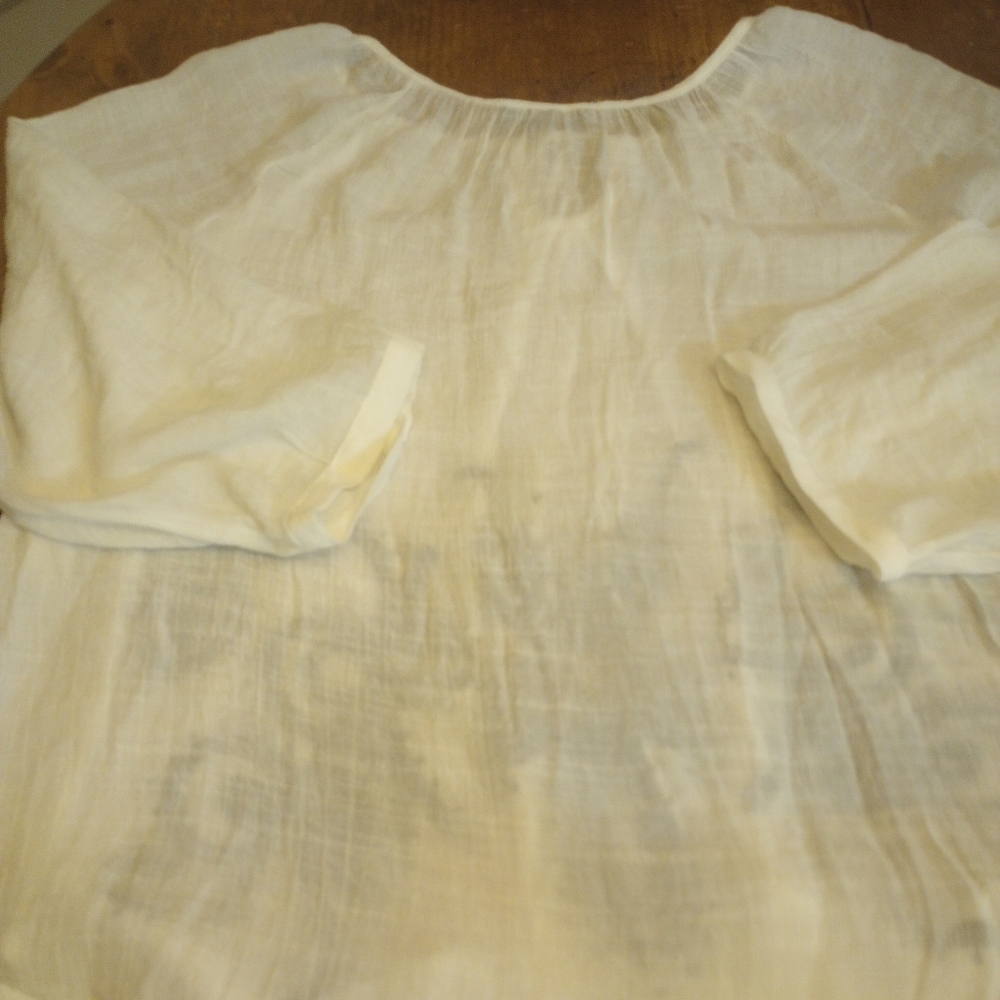By & By Black & White Peasant Lady Top - Picture 3 of 3